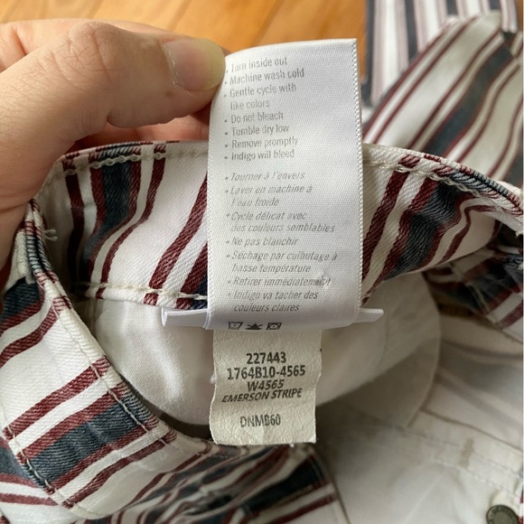 Paige Denim Verdugo ankle skinny striped jeans size 24 - Picture 5 of 5